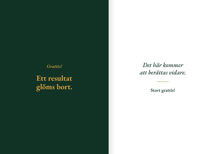 Kortet Ögonblicket, framsida och insida.